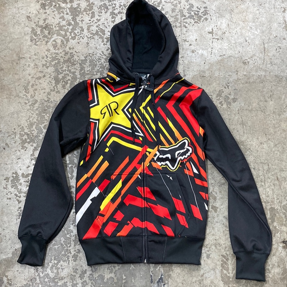 Fox racing rockstar energy drink hooded sweatshirt